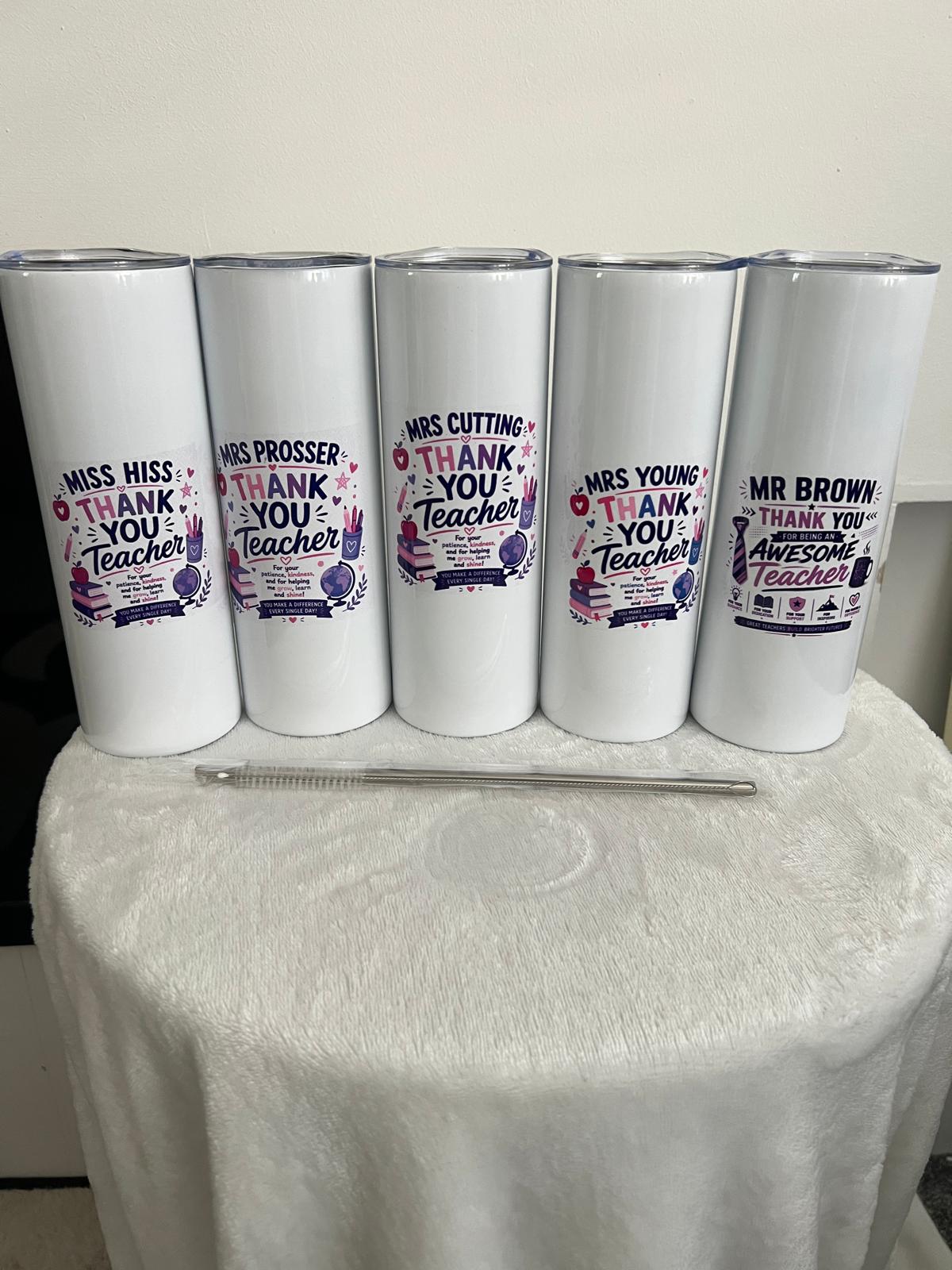 Thank You Teacher tumbler run